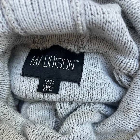 Maddison Boho Oversized Chunky Knit Turtleneck Sweater Cozychic Poncho - Picture 13 of 14